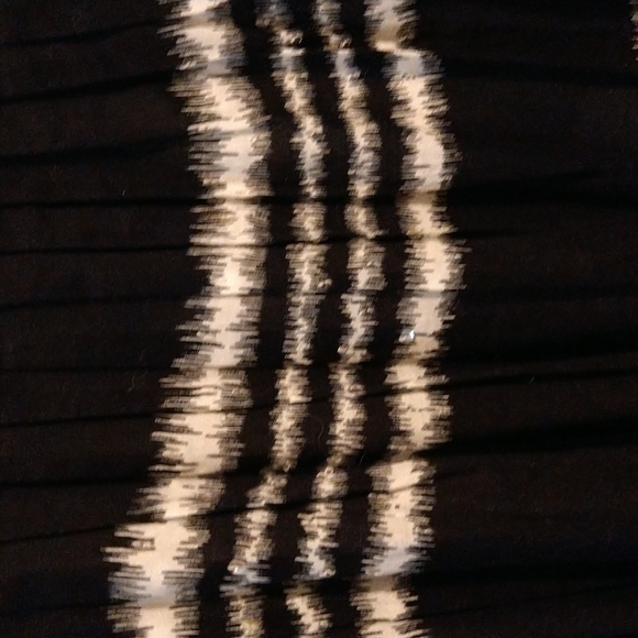 Black and white dress with sequins full skirt with ruffle on bottom - Picture 2 of 3